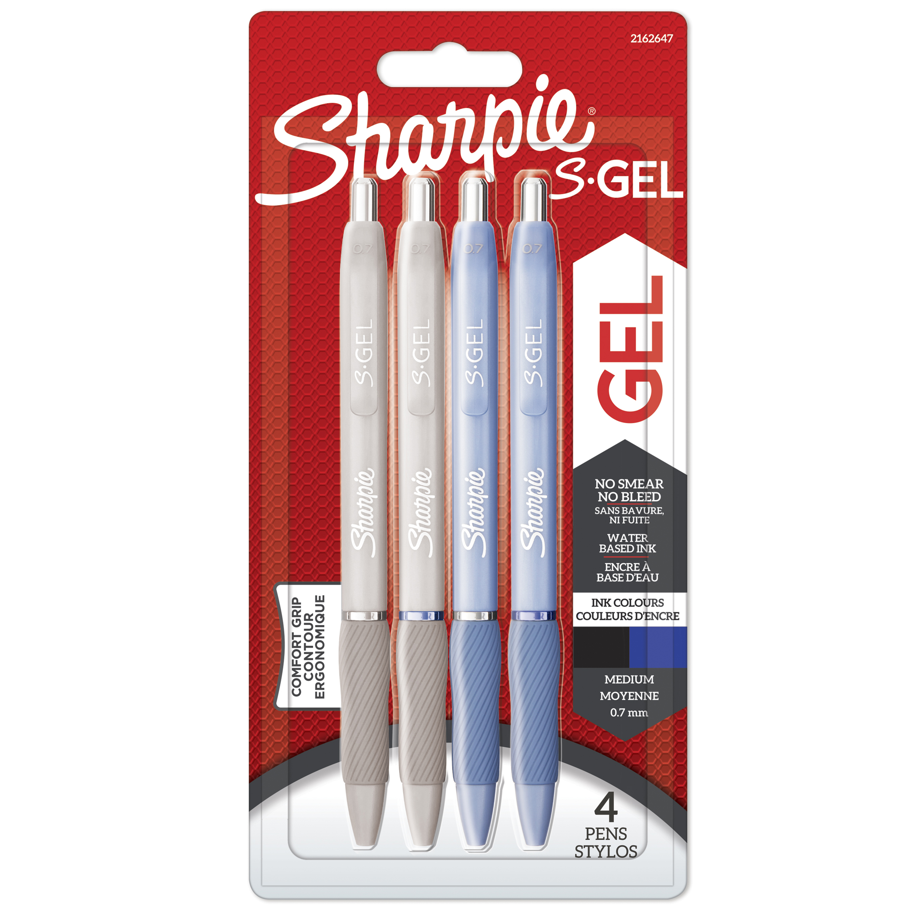 SHARPIE GEL FASH AST BL4 BK/BL (2162647)